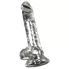 Crystal - Vibrátor tapadókoronggal (áttetsző)