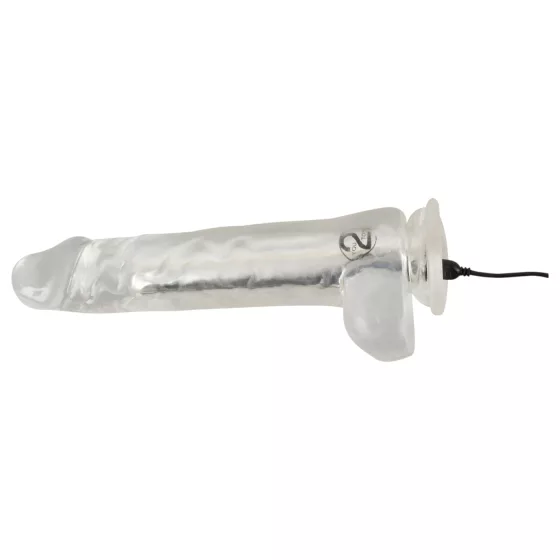 Crystal - Vibrátor tapadókoronggal (áttetsző)