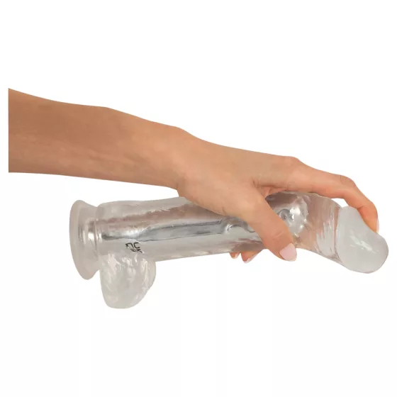 Crystal - Vibrátor tapadókoronggal (áttetsző)