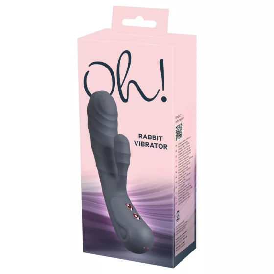 You2Toys - Oh! Rabbit csiklókaros vibrátor (fekete)
