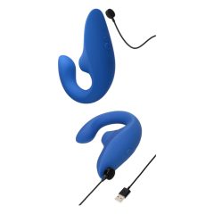   Womanizer Blend - hajlítható G-pont vibrátor és csiklóizgató (kék)