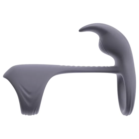 Beau Coeur Vylor - pénisz-és heregyűrű csiklóizgatóval (szürke)