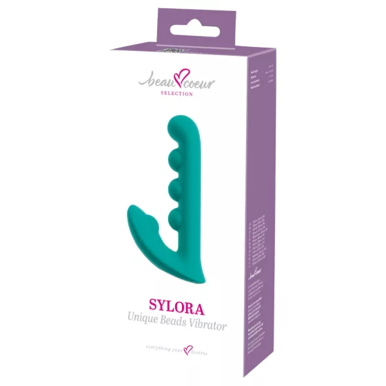 Beau Coeur Sylora - gyöngyös 2in1 vibrátor (zöld)