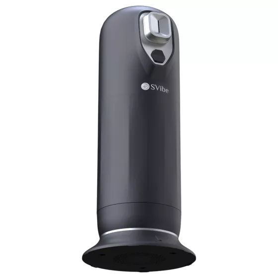 Snail Vibe Jet - lökő maszturbátor melegítő funkcióval (fekete)