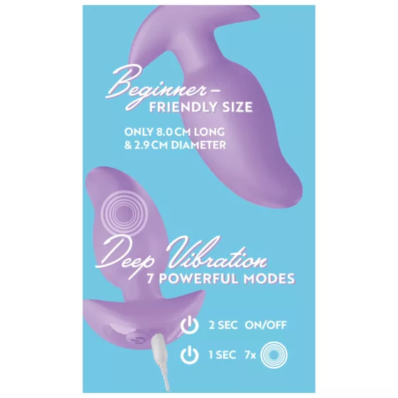 Cuties Mini - vibrációs anál plug (lila)