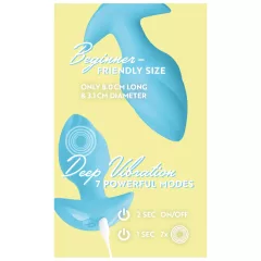 Cuties Mini - vibrációs anál plug (kék)