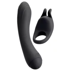   Couple Choice - péniszgyűrű és G-pont vibrátor (szürke)