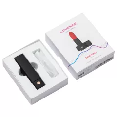 Lovense Exomoon - rúzs formájú mini vibrátor (fekete)