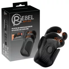   Rebel - lüktető, vibrációs maszturbátor férfiaknak (fekete)