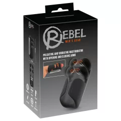   Rebel - lüktető, vibrációs maszturbátor férfiaknak (fekete)