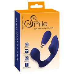 SMILE - távirányítós anál- és bugyi vibrátor (kék)
