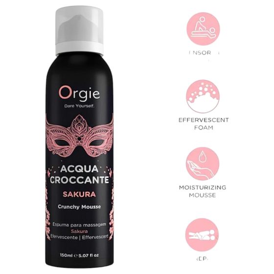 Orgie Acqua Croccante - masszázs hab - cseresznyevirág (150ml)