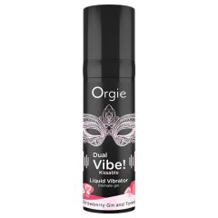   Orgie Dual Vibe - unisex folyékony vibrátor - Eper - Gin Tonic (15ml)