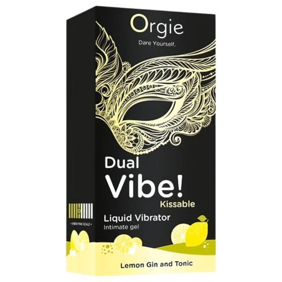 Orgie Dual Vibe - unisex folyékony vibrátor - Gin Tonic (15ml)