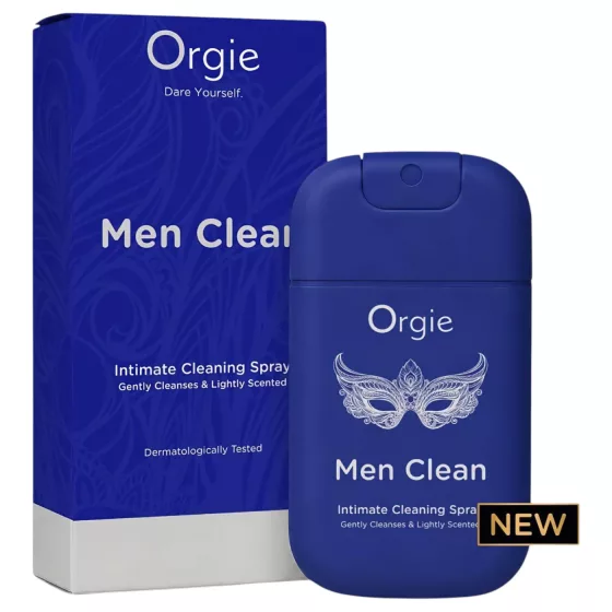 Orgie Men Clean - intim tisztító és frissítő spray férfiaknak (30ml)