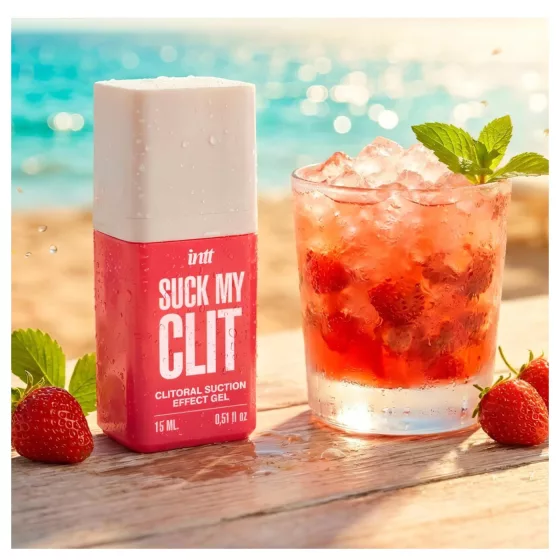 Intt Suck My Clit - klitorisz stimuláló gél nőknek - eper (15ml)