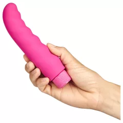 Baseks - hullámos vibrátor (rózsaszín) - 16 cm