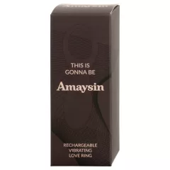 Amaysin - akkus vibrációs péniszgyűrű (kék)