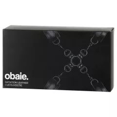 Obaie - műbőr csukló- és bokabilincs szett (fekete)
