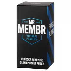   MR.MEMBR Rebecca - átlátszó műpunci maszturbátor férfiaknak - 14,5 cm