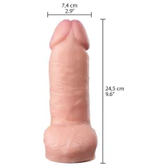 Willie City - vastag élethű dildó (testszínű) - 24,5 cm