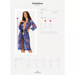 / Obsessive Cobaltess - csipke köntös (kék)