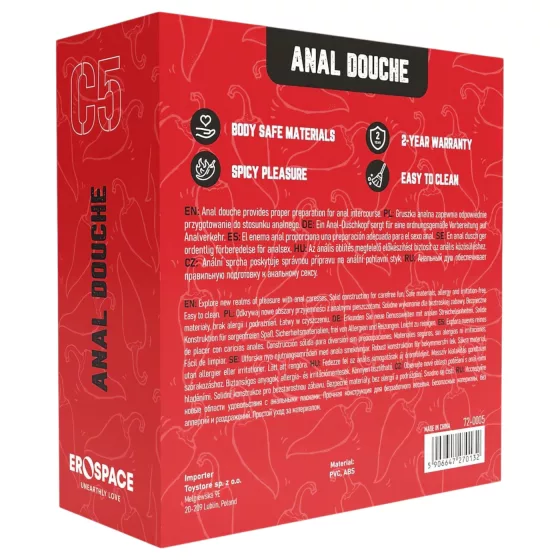 Erospace Wild Play - análzuhany (fekete)