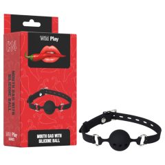 Wild Play - szilikon szájpecek (fekete)