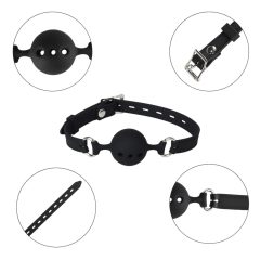 Wild Play - szilikon szájpecek (fekete)