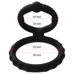 Men's Play - pénisz- és heregyűrű (fekete)