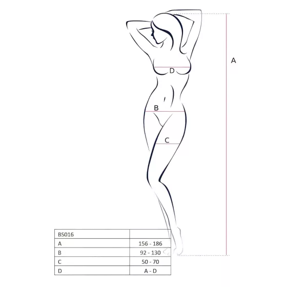 Passion BS016 - minimalista necc szett (fekete) - S-L