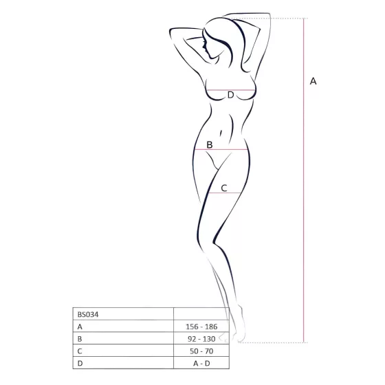 / Passion BS034 - rózsás-indás necc szett (fehér) - S-L