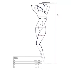 / Passion BS058 - nyitott necc overál (piros) - S-L