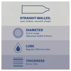 Durex Nude XL - extra nagy óvszer (10 db)