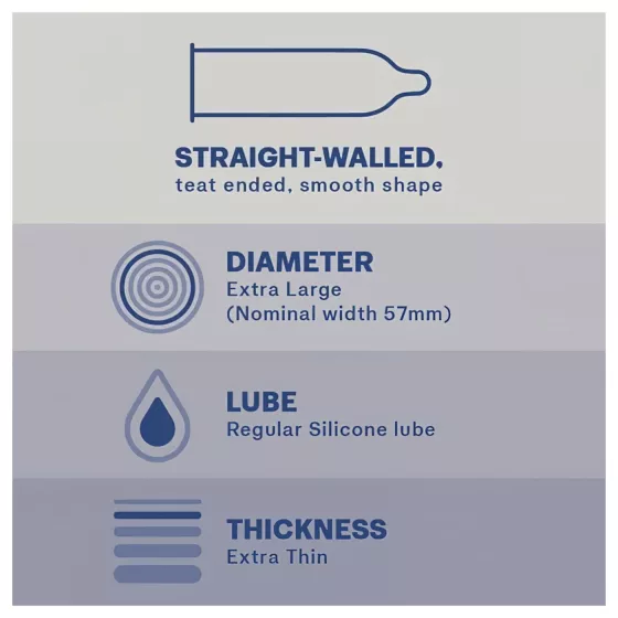 Durex Invisible XL - extra nagy óvszer (10db)