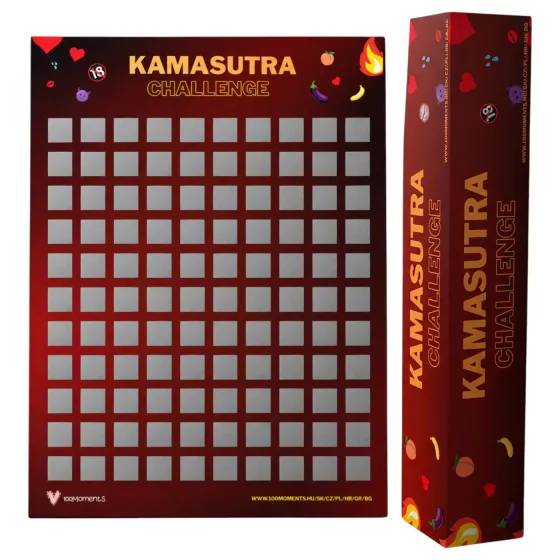 100Moments 100 Kamasutra Challenge - kaparós szexpóz poszter pároknak - A2