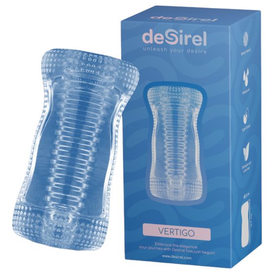 Desirel Vertigo – maszturbátor bordázott belsővel (átlátszó)