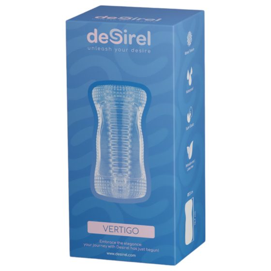 Desirel Vertigo – maszturbátor bordázott belsővel (átlátszó)