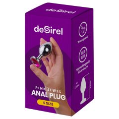 Desirel Pink Jewel S - anál plug (ezüst-pink)