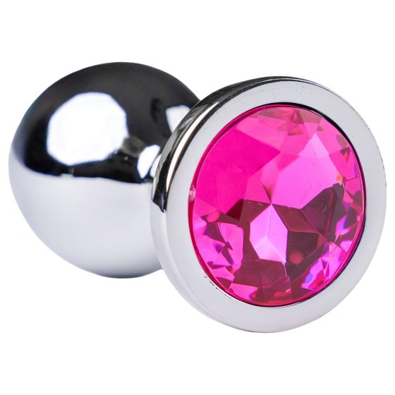 Desirel Pink Jewel S - anál plug (ezüst-pink)