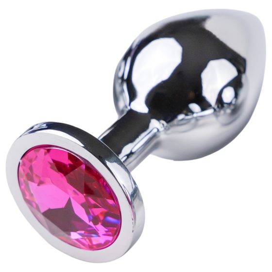 Desirel Pink Jewel S - anál plug (ezüst-pink)