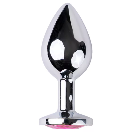 Desirel Pink Jewel M - anál plug (ezüst-pink)