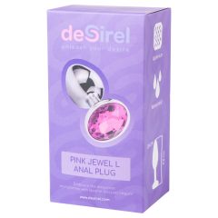 Desirel Pink Jewel L - anál plug (ezüst-pink)