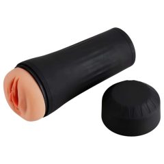   Desirel True Touch - élethű vibrációs műpunci (natúr-fekete)