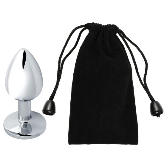 Sunfo - fém anál plug lime kővel (ezüst)