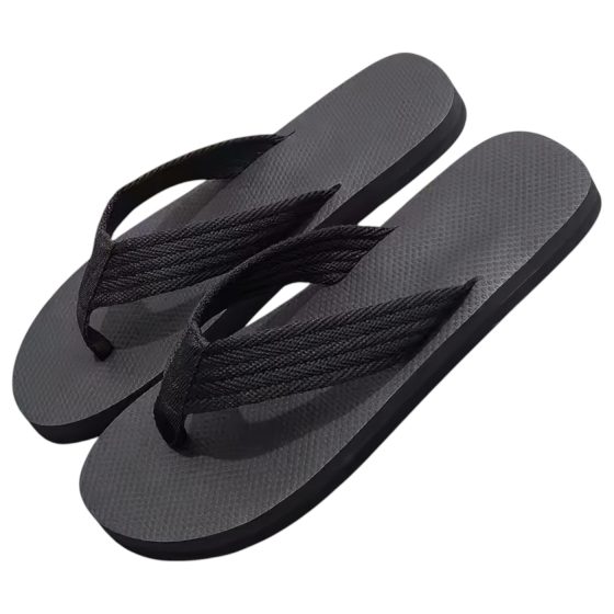 Flip-flop papucs - fütyi talppal - fekete