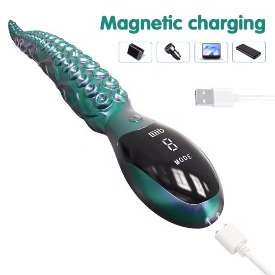 Monster Fuck - Polipkar vibrátor (zöld)