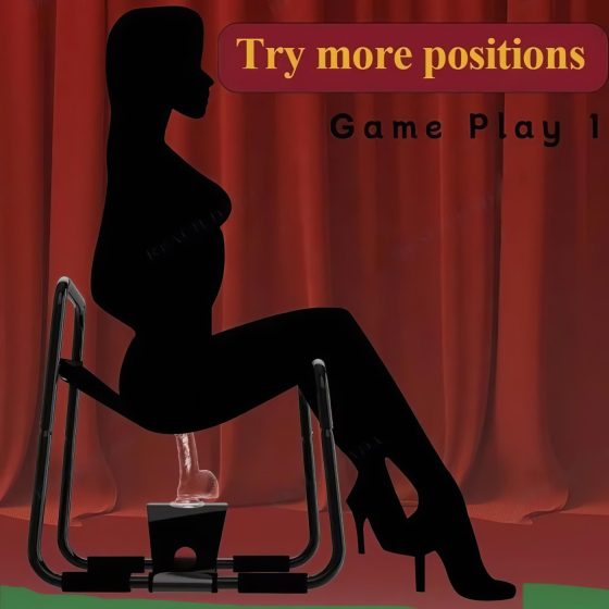 Magic Pillow - Szexszék dildó tartóval (fekete)