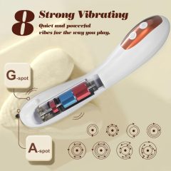   IntiGlow - Hüvelyfiatalító LED G-pont vibrátor (fehér) -