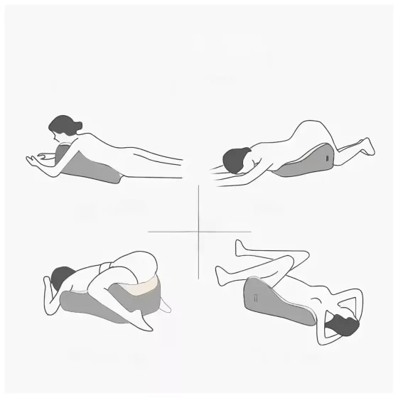 Magic Pillow - Memóriahabos párna dildótartóval (szürke)